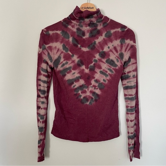 We The Free Psychedelic Tie-Dye Turtleneck Top-Purple- Size XS - Picture 10 of 10